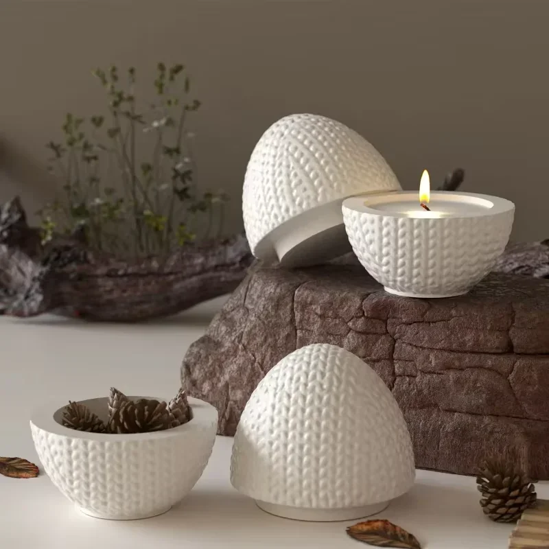 Candle Making Yarn - แม่พิมพ์ซิลิโคนรูปไข่สำหรับงานเรซิ่น ทำเทียน ทำยิปซั่ม ทำภาชนะใส่ของ ทำถ้วย รุ่นใหม่มาแรงปี