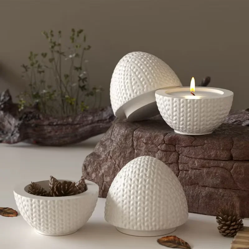 Candle Making Yarn - แม่พิมพ์ซิลิโคนรูปไข่สำหรับงานเรซิ่น ทำเทียน ทำยิปซัม ทำภาชนะใส่ของ ทำถ้วย รุ่น
