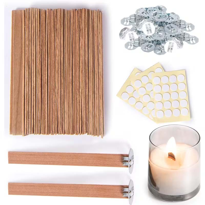 Candle Making Kit Beeswax - ชุดทำเทียน 60 ชิ้น ประกอบด้วยไส้เทียนไม้ 20 ชิ้น,