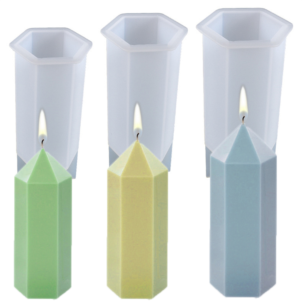 Candle Making At Home - แม่พิมพ์สบู่ยางซิลิโคนแม่พิมพ์เทียน3D หกเหลี่ยมสำหรับงานประดิษฐ์ทำมือปูนปลาสเตอร์สำหรับเครื่องมือทำเทียนชุดอุปกรณ์ตกแต่งบ้านอุปกรณ์เสริม