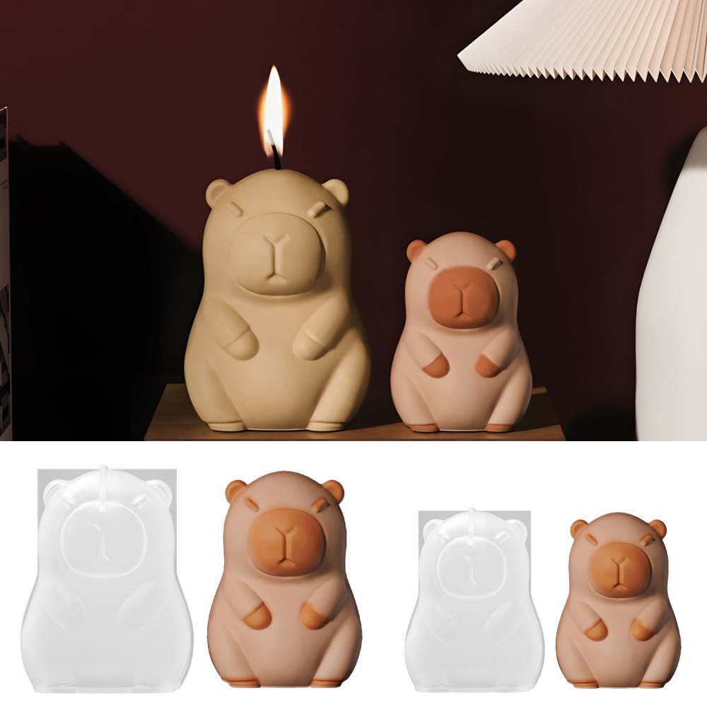 Candle Making Tips - ยืน Capybara กลิ่นเทียนแม่พิมพ์ซิลิโคน 3D สัตว์เรซิ่นพลาสเตอร์ทําอุปกรณ์ Handmade