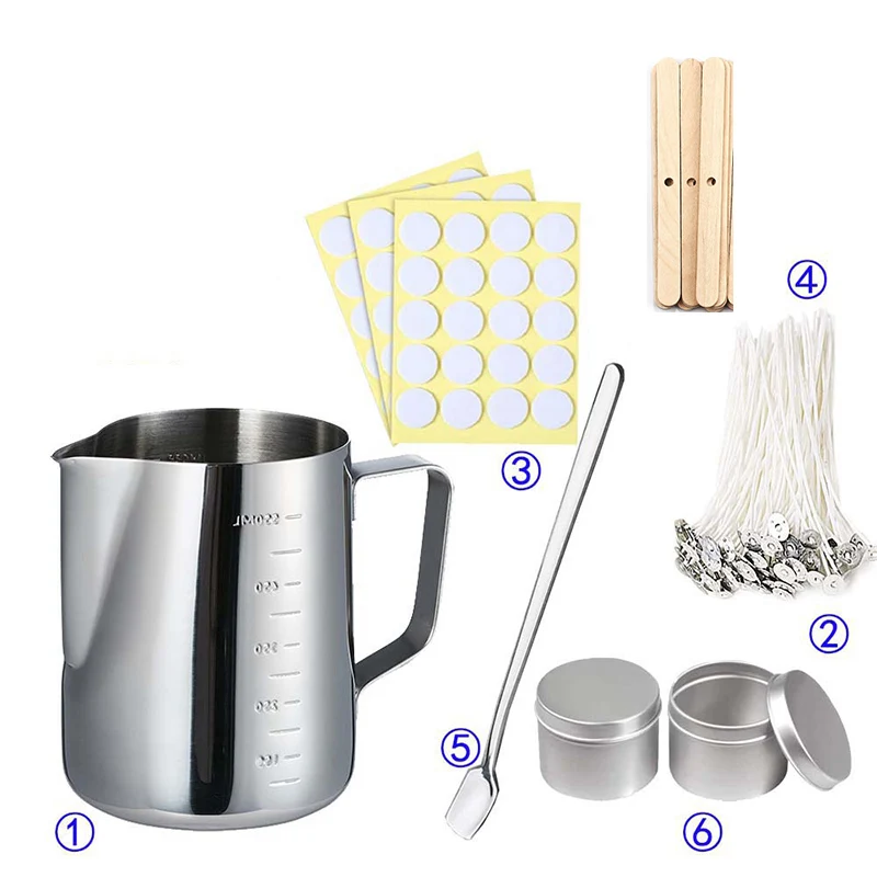 Candle Making Kit For Beginners - ชุดอุปกรณ์ทำเทียน DIY เครื่องมือหลอมขี้ผึ้งเทียน ขวดอโรมาเธอราพีทำมือ แม่พิมพ์ ไส้เทียน