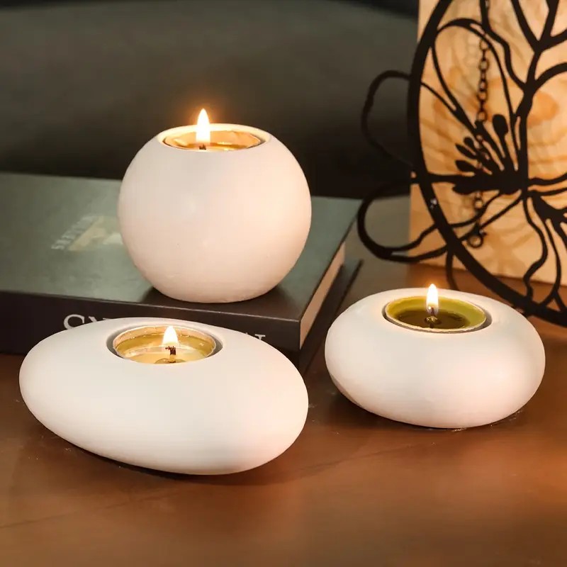 Candle Making Things - ที่ใส่เทียนทีไลท์แม่พิมพ์ซิลิโคนเรซิน,ลูกบอลคริสตัล/ทรงกลมอีพ็อกซี่เรซินแม่พิมพ์,รูปไข่ยิปซั่มคอนกรีตกระถางดอกไม้ทำแม่พิมพ์