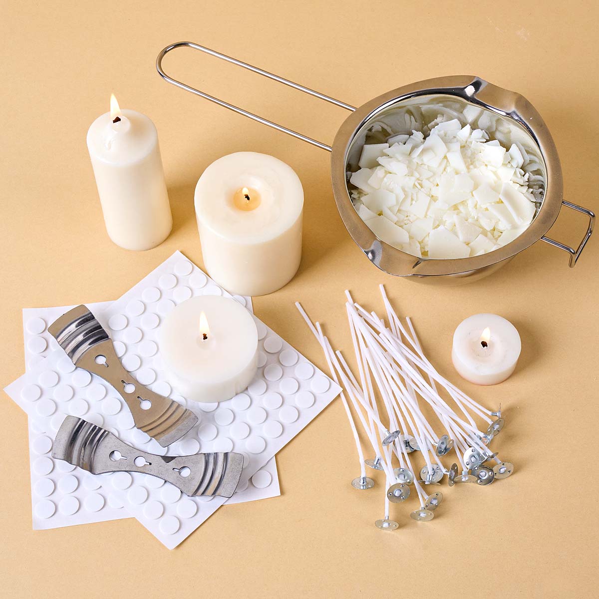 Candle Making Kit For Beginners - ชุดอุปกรณ์ทำเทียนหอม DIY พร้อมหม้อหลอม ไส้เทียน ขี้ผึ้งถั่วเหลือง อุปกรณ์ทำเทียน