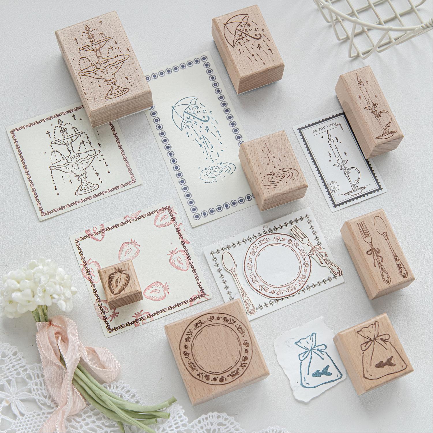 Candle Making At Home - ชุดอุปกรณ์ตกแต่งโต๊ะอาหาร ชุดเทียนตกแต่งโต๊ะอาหาร ตราประทับไม้ DIY อุปกรณ์งานฝีมือ วัสดุสำหรับงาน
