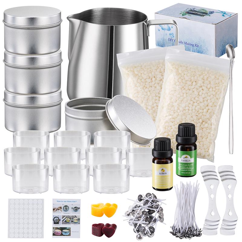 Candle Making Kit For Beginners - 1ชุดเทียนอุปกรณ์ DIY เทียนทำ Kit ขี้ผึ้งศิลปะและหัตถกรรมของขวัญทำด้วยมือสำหรับงานแต่งงานวันเกิด