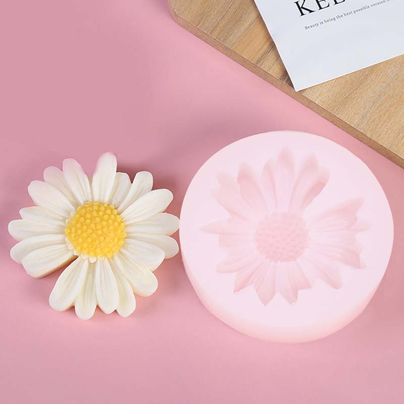 Candle Making Tips - DIY เทียนแม่พิมพ์ซิลิโคน Daisy Chamomile ดอกไม้เทียนขี้ผึ้งแม่พิมพ์สบู่แฮนด์เมดเทียนแม่พิมพ์น้ํามันหอมระเหยตกแต่งบ้าน