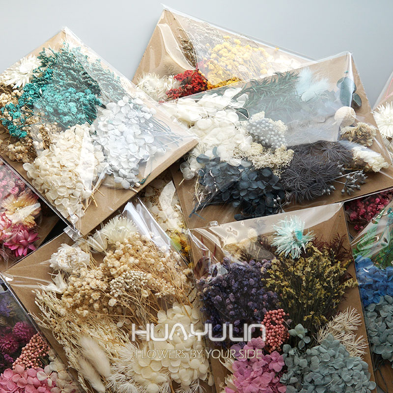 Candle Making At Home - 1 แพ็คพืชประดิษฐ์แห้งดอกไม้จริงวัสดุที่เก็บรักษาไว้อีพ็อกซี่เรซิ่นเทียน DIY ดอกไม้วัสดุไฮเดรนเยียชุดดอกไม้