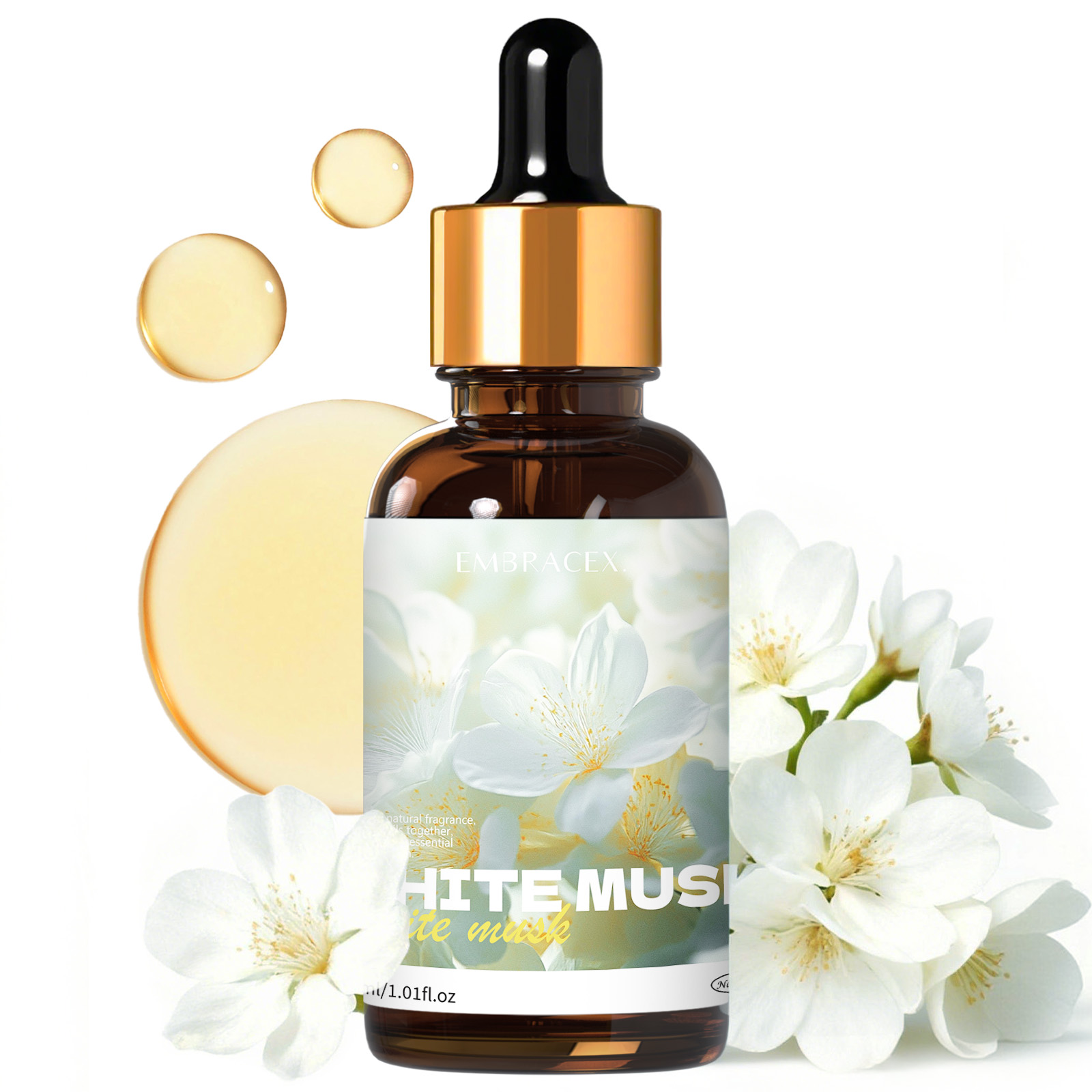 Candle Making Fragrance Oils - น้ำมันหอมระเหยไวท์มัสค์ 30 มล. สำหรับรถยนต์, สำหรับเครื่องกระจายกลิ่น, การทำเทียน,