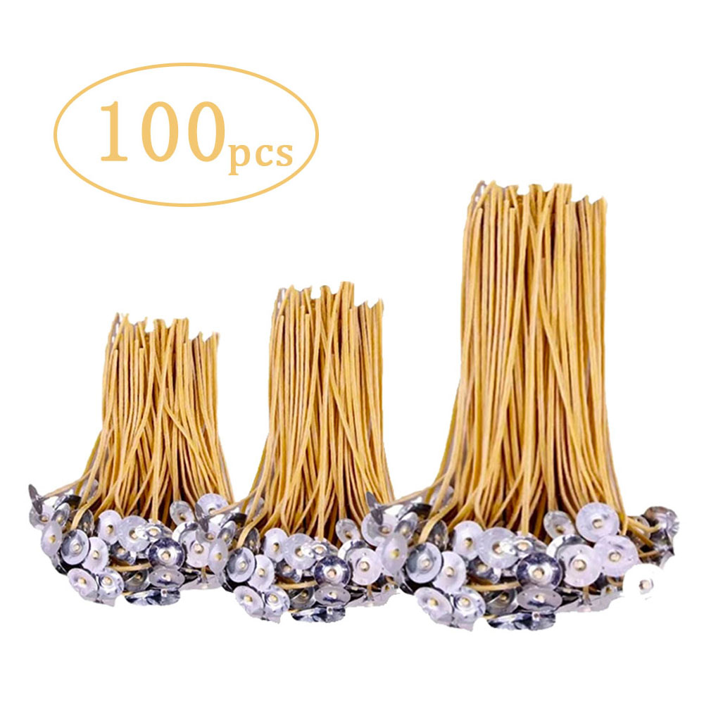 Candle Making Kit Beeswax - 100Pcs ขี้ผึ้งเทียน 9-20 ซม.Pre-Waxed โดย 100%