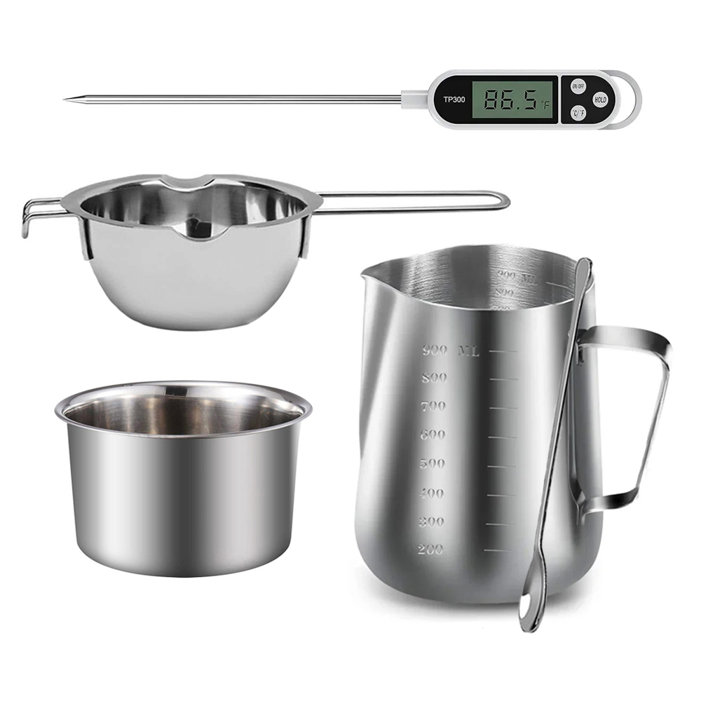 เทียนทําเทหม้อสแตนเลสคุณภาพสูง - Candle Making Kit For Beginners บทวิจารณ์และราคา
