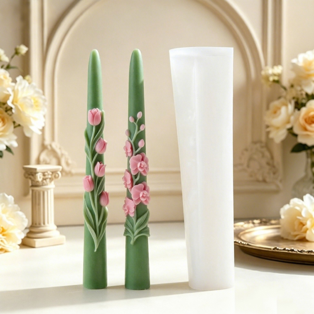 แม่พิมพ์ซิลิโคนเทียนแท่งยาวลาย - Candle Making Tips บทวิจารณ์และราคา