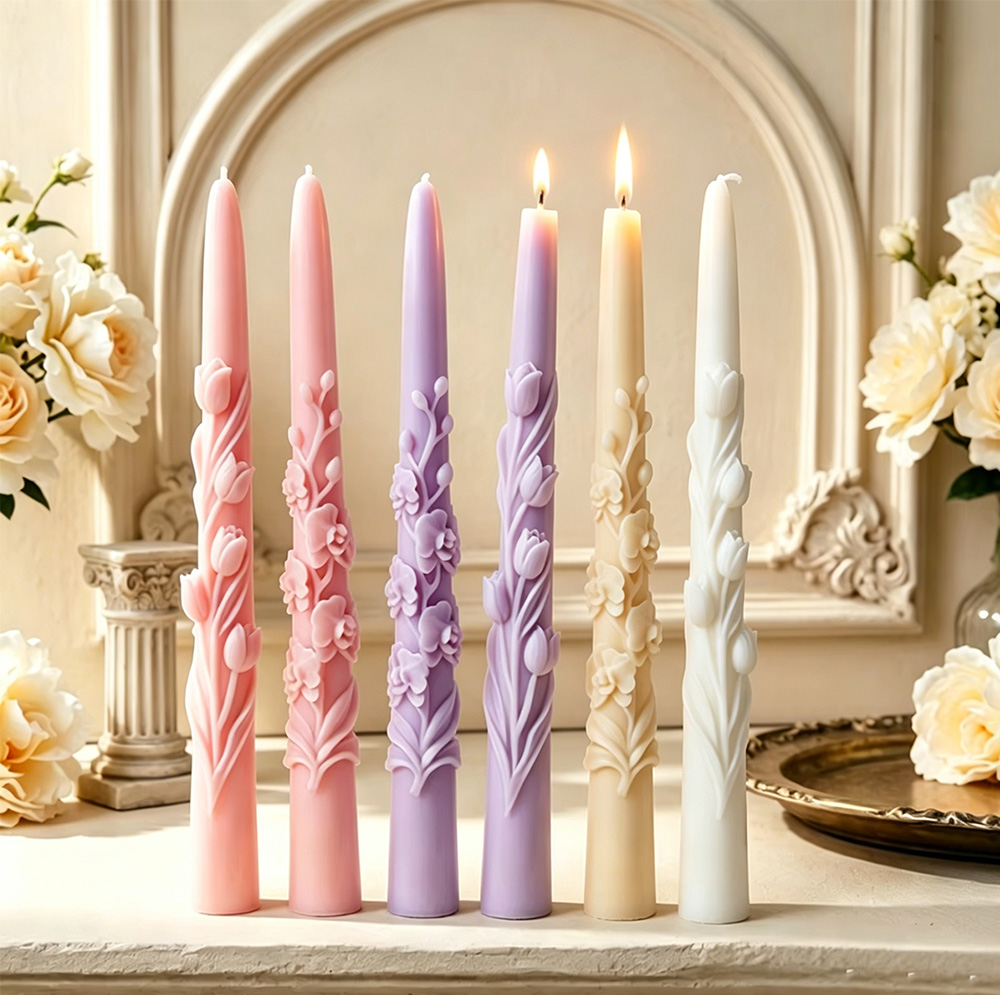 แม่พิมพ์ซิลิโคนเทียนแท่งยาวลาย - Candle Making Tips บทวิจารณ์และราคา