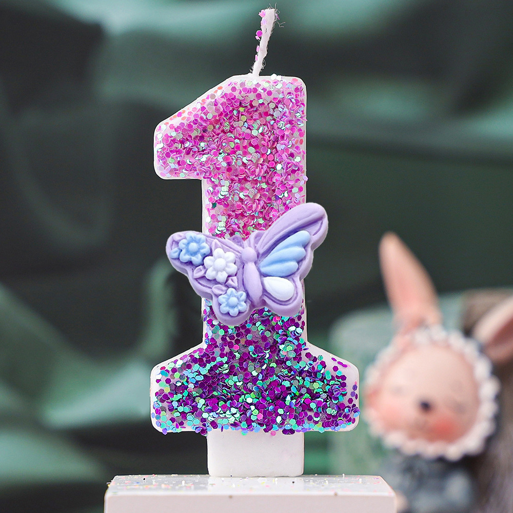 เทียนวันเกิดดิจิตอลรูปโบว์สีม่ - Candle Making Things บทวิจารณ์และราคา