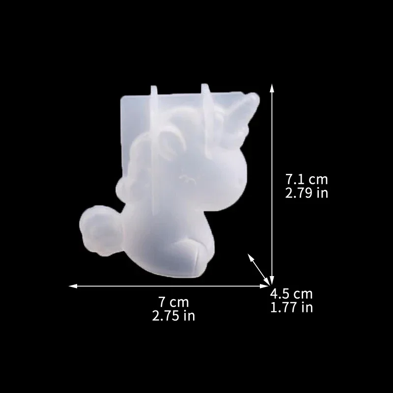 3D เรขาคณิตซิลิโคนยูนิคอร์นแมว - Candle Making Things บทวิจารณ์และราคา