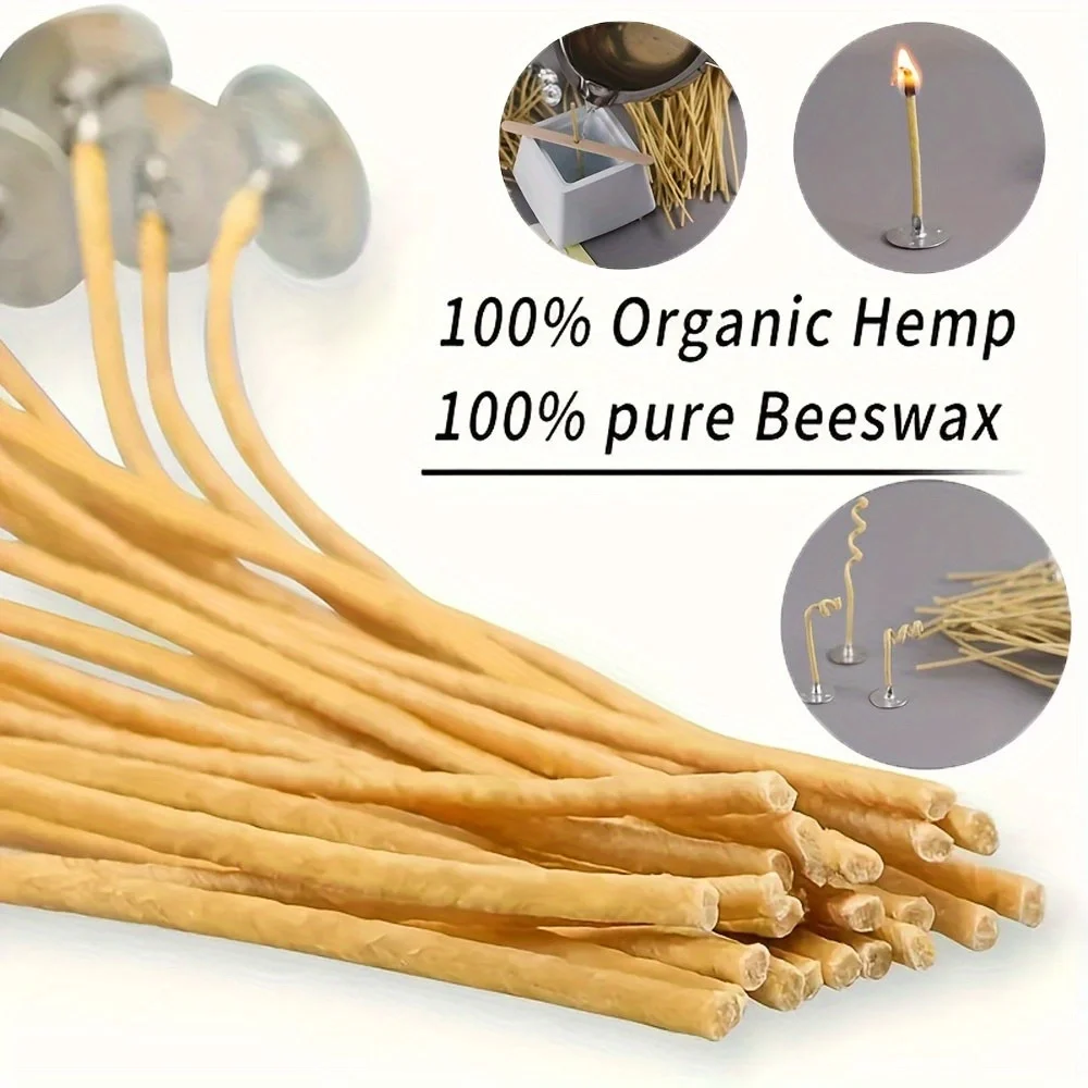 เทียน 50 PCS 8 นิ้วกัญชาเทียน  - Candle Making Kit Beeswax บทวิจารณ์และราคา