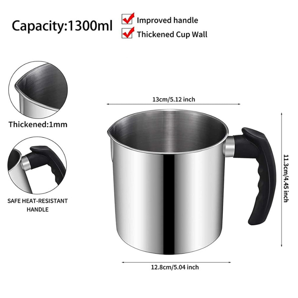 ชุดทำเทียน1.3L สแตนเลสสตีลสำหร - Candle Making Kit For Beginners บทวิจารณ์และราคา