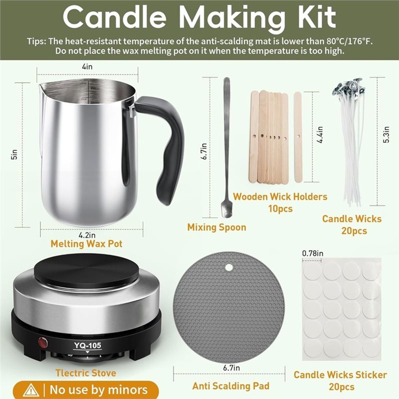 ชุดทำเทียน ABKS พร้อมแผ่นความร - Candle Making Kit For Beginners บทวิจารณ์และราคา