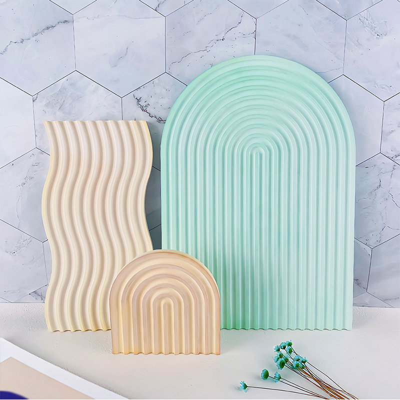 DIY ลาย Wave ถาดแม่พิมพ์สําหรั - Candle Making Things บทวิจารณ์และราคา