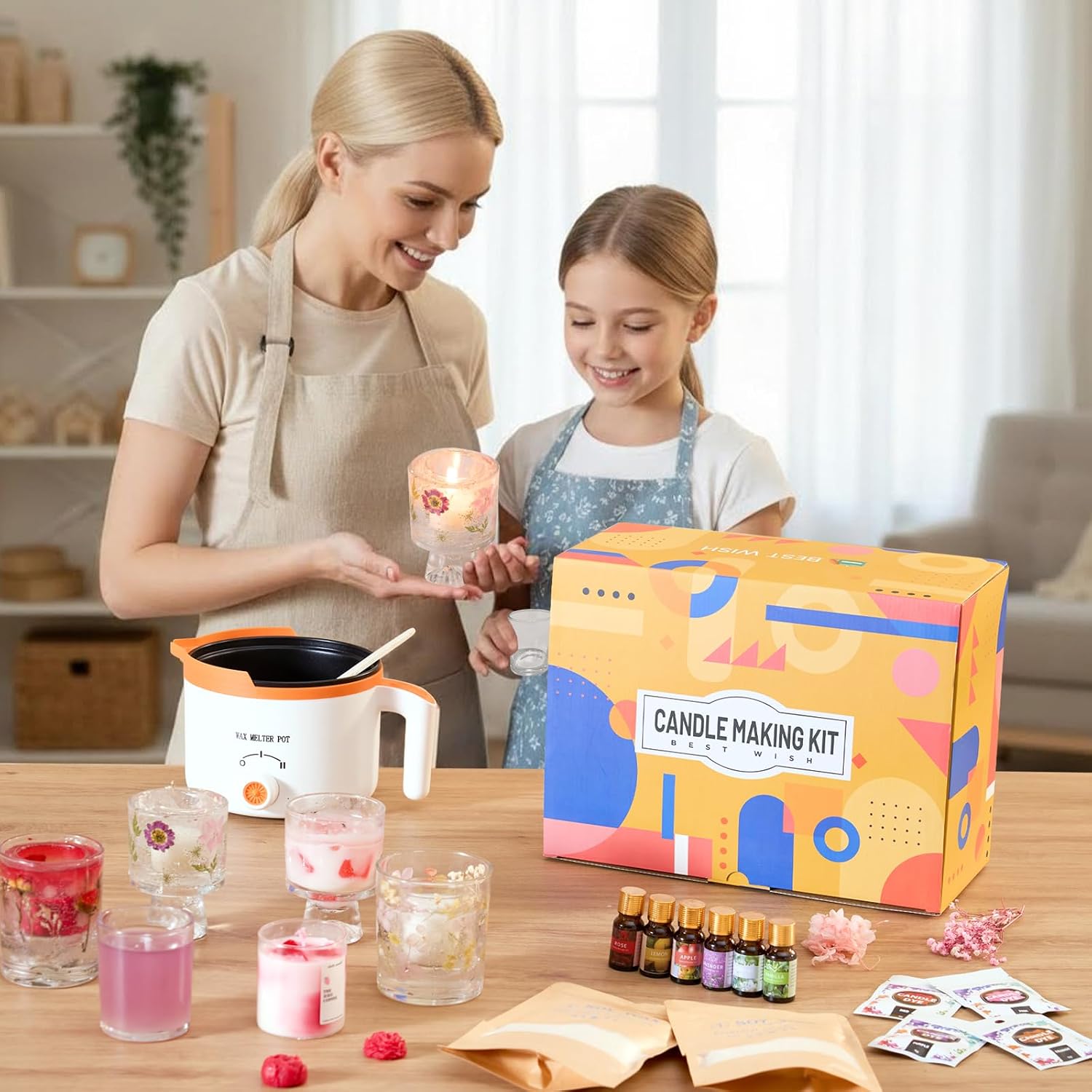 ชุดทำเทียน DIY 2-in-1 ด้วยขี้ผ - Candle Making Kit For Beginners บทวิจารณ์และราคา