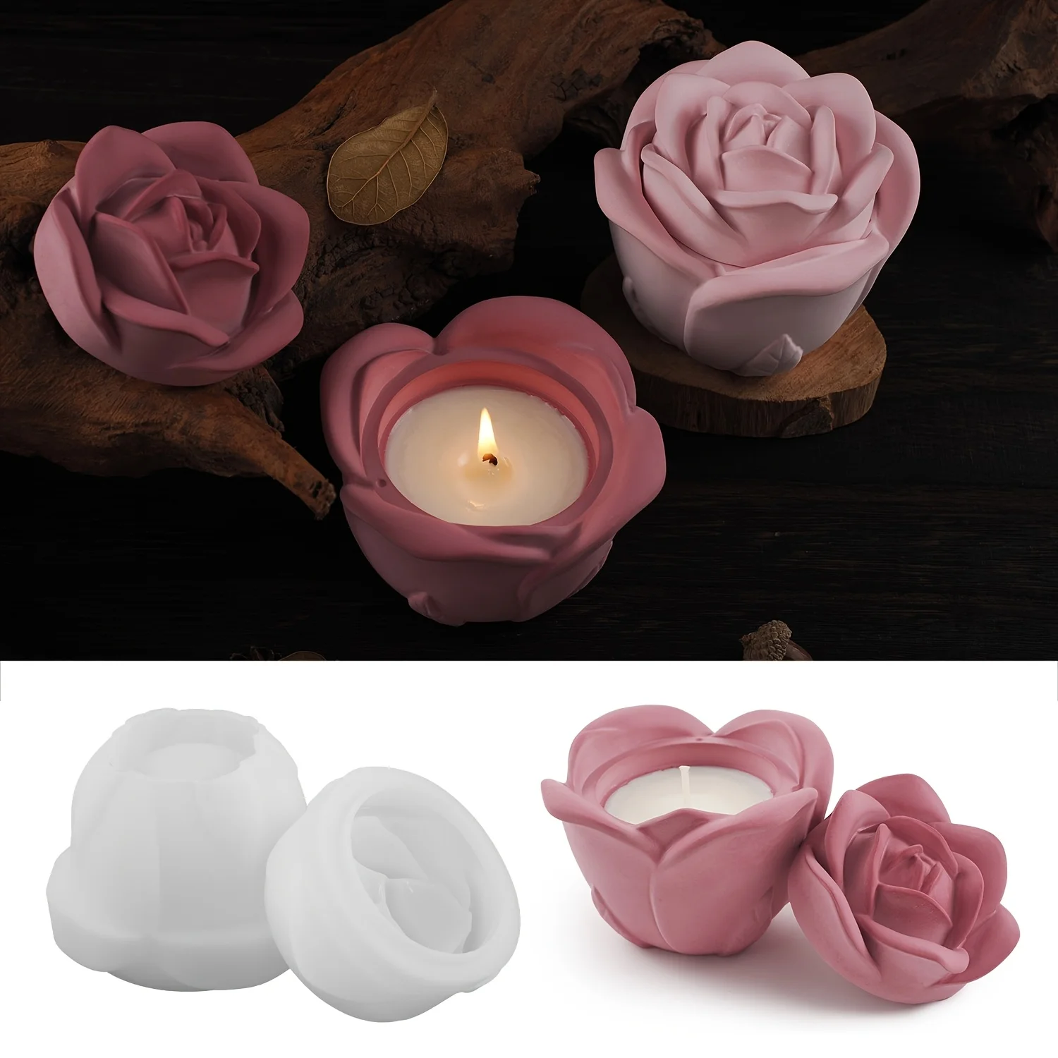ชุดแม่พิมพ์ซิลิโคนรูปดอกกุหลาบ - Candle Making Moulds บทวิจารณ์และราคา
