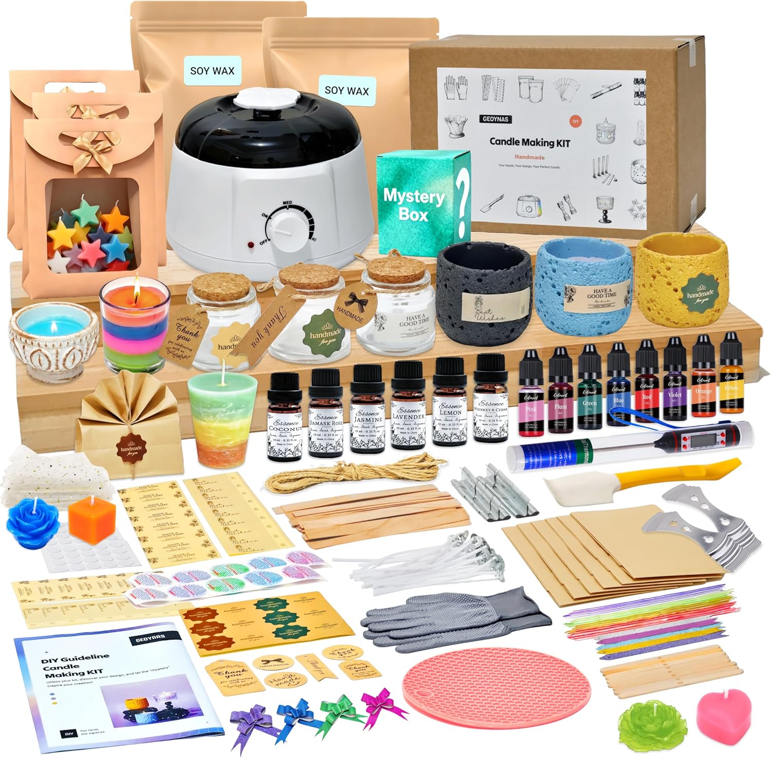 ชุดทำเทียน 128 ชิ้นสำหรับผู้ให - Candle Making Kit For Beginners บทวิจารณ์และราคา