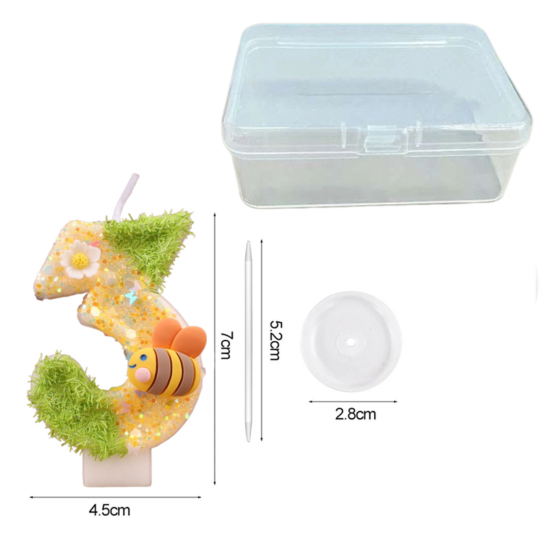 เทียนวันเกิดรูปผึ้ง หมายเลข 0- - Candle Making Things บทวิจารณ์และราคา