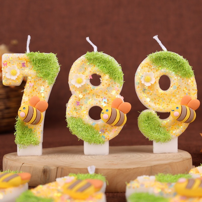 เทียนวันเกิดรูปผึ้ง หมายเลข 0- - Candle Making Things บทวิจารณ์และราคา