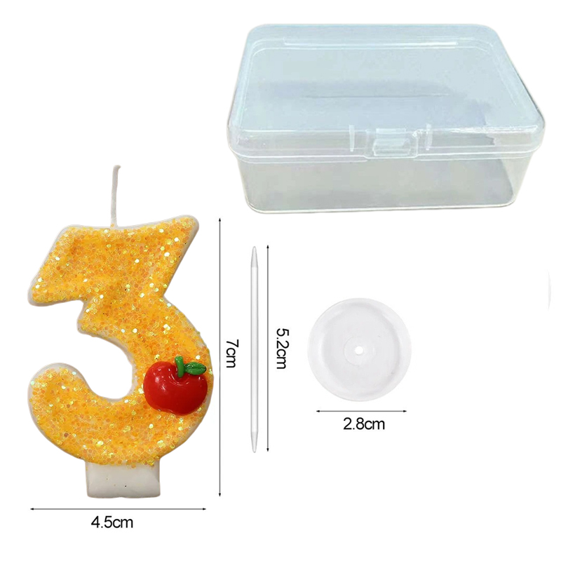 เทียนวันเกิดดิจิตอลสีเหลืองสด  - Candle Making Things บทวิจารณ์และราคา