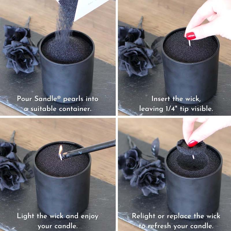 ทรายเทียนสีดำพร้อมไส้เทียน 200 - Candle Making Tips บทวิจารณ์และราคา